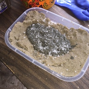 Mixture in mold
