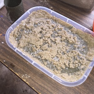 Mixture in mold