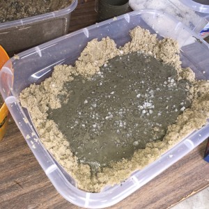 Mixture in mold